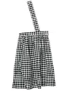 Black Comme Des Garçons Gingham-print Midi Skirt In Black