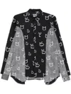 Black Comme Des Garçons Graphic-print Shirt In Black