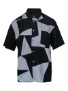 Black Comme Des Garçons Graphic-print Short-sleeve Shirt In Multi