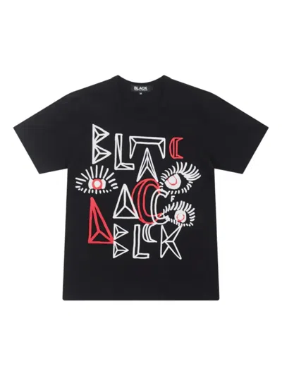 Black Comme Des Garçons Graphic-print T-shirt In Black