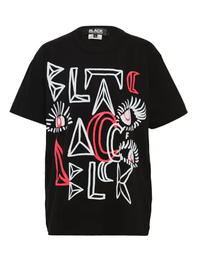 Black Comme Des Garçons Graphic-printed T-shirt In Black