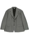 Black Comme Des Garçons Herringbone Blazer In Grey