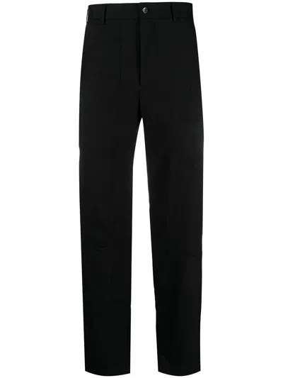 Black Comme Des Garçons High-waist Tailored Trousers In Black