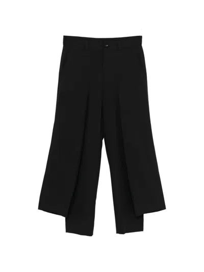 Black Comme Des Garçons Layer Tailored Trousers In Black
