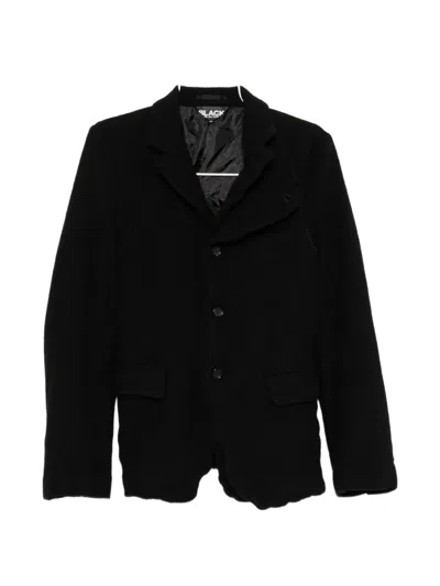Black Comme Des Garçons Layered Button-fastening Blazer In Black