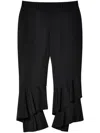 Black Comme Des Garçons Ruffle Shorts In Black