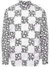 Black Comme Des Garçons Logo Check-print Shirt