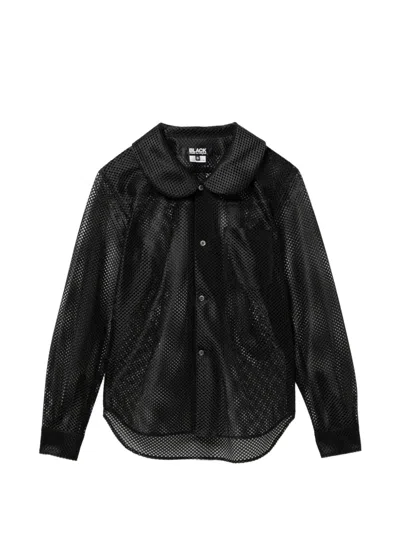 Black Comme Des Garçons Mesh Shirt In Black