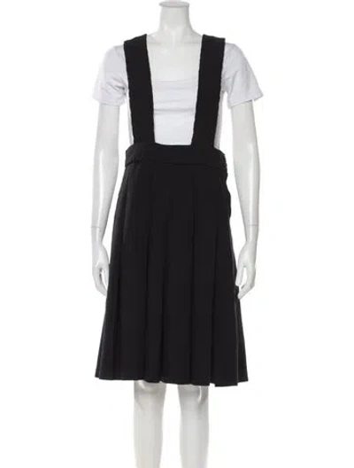 Pre-owned Black Comme Des Garçons Midi Length Skirt In Black