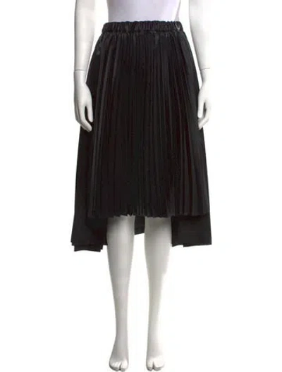 Pre-owned Black Comme Des Garçons Midi Length Skirt In Black
