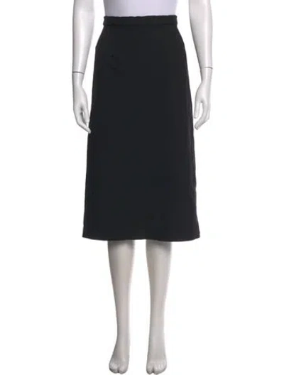 Pre-owned Black Comme Des Garçons Midi Length Skirt In Black
