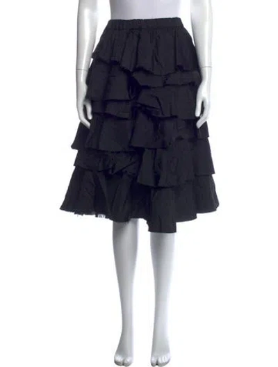Pre-owned Black Comme Des Garçons Midi Length Skirt In Blue