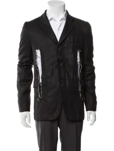 Pre-owned Black Comme Des Garçons Moto Jacket In Gray