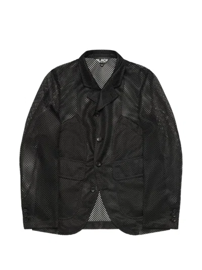 Black Comme Des Garçons Notch-lapel Blazer In Black