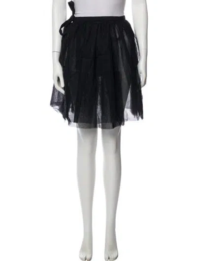 Pre-owned Black Comme Des Garçons Nylon Knee-length Skirt In Black