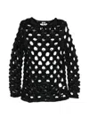 Black Comme Des Garçons Openwork Sweater In Black