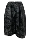 Black Comme Des Garçons Pagowski Print Midi Skirt In Multi