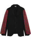 Black Comme Des Garçons Panelled Single-breasted Blazer In Black