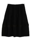 Black Comme Des Garçons Panelled Skirt In Black