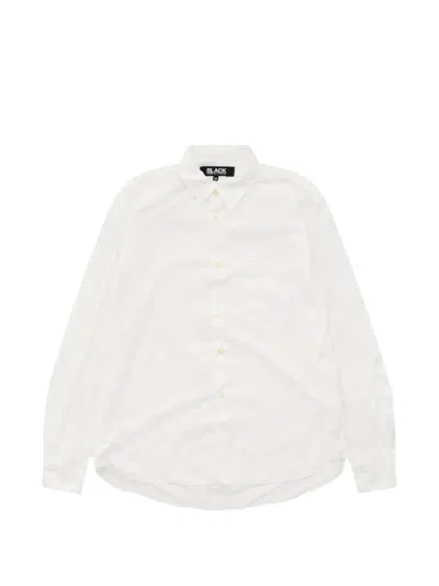 Black Comme Des Garçons Patch-pocket Shirt In Multi