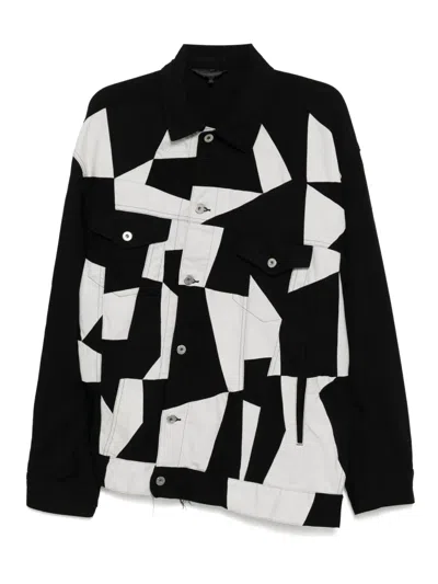 Black Comme Des Garçons Jacke Im Patchwork-look