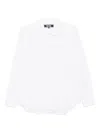Black Comme Des Garçons Peter Pan Collared Shirt In 白色