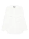 Black Comme Des Garçons Peter Pan Collared Shirt In White