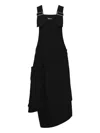 Black Comme Des Garçons Pinafore Sleeveless Asymmetric Dress In Black