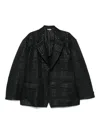 Black Comme Des Garçons Blazer Mit Polka Dot-print In Schwarz