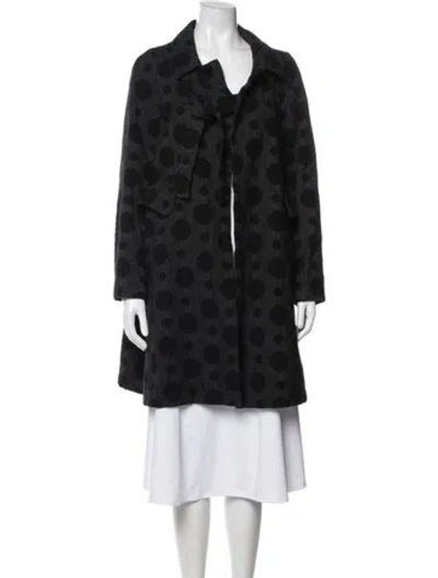 Pre-owned Black Comme Des Garçons Polka Dot Print Coat In Black