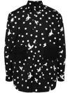Black Comme Des Garçons Polka-dots Shirt In Black
