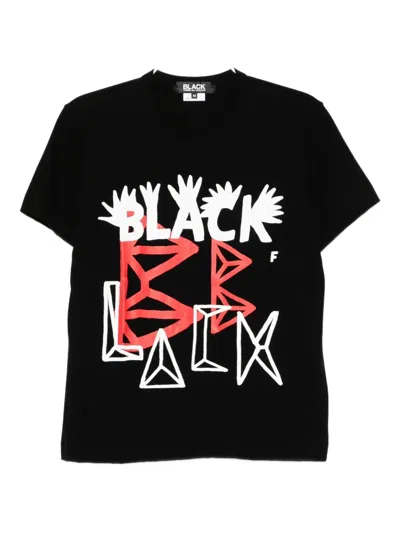 Black Comme Des Garçons Printed T-shirt In Black