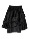 Black Comme Des Garçons Raw-edge Layered Skirt