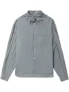 Black Comme Des Garçons Ruffle-collar Wide-sleeve Shirt In Grey