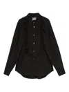 Black Comme Des Garçons Ruffled-detail Shirt In Black