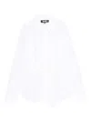Black Comme Des Garçons Ruffled-detail Shirt In White