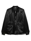 Black Comme Des Garçons Satin Jacket In Black