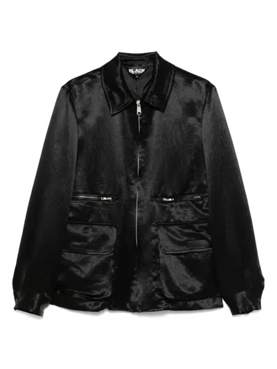 Black Comme Des Garçons Satin Jacket In Black