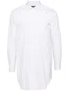 Black Comme Des Garçons Side-slit Shirt In White