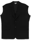 Black Comme Des Garçons Sleeveless Blazer In Black