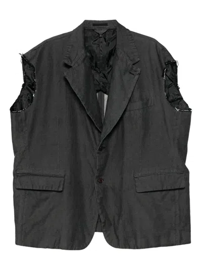 Black Comme Des Garçons Sleeveless Gilet In Black