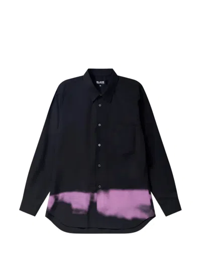 Black Comme Des Garçons Spray-paint Shirt In Black
