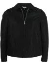 Black Comme Des Garçons Spread-collar Zip-up Windbreaker In Black