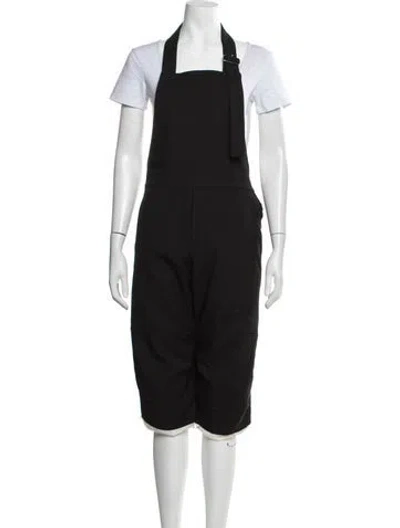 Pre-owned Black Comme Des Garçons Square Neckline Jumpsuit In Black