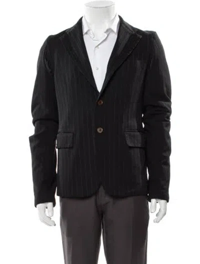 Pre-owned Black Comme Des Garçons Striped Blazer In Black