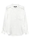 Black Comme Des Garçons Stud-embellished Shirt In White