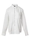 Black Comme Des Garçons Stud Long-sleeve Shirt In White