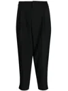 Black Comme Des Garçons Cropped-hose Mit Tapered-bein In Black