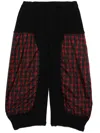 Black Comme Des Garçons Tartan-check Panel Trousers In Black