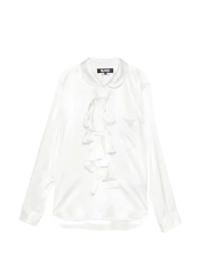 Black Comme Des Garçons Three-bow Shirt In White